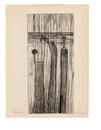 Louise Bourgeois. Plate 9 of 9, from the illustrated book, He Disappeared into Complete Silence, first edition (Example 5). 1947