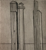 Louise Bourgeois. Plate 3 of 9, from the illustrated book, He Disappeared into Complete Silence, first edition (Example 6). 1947