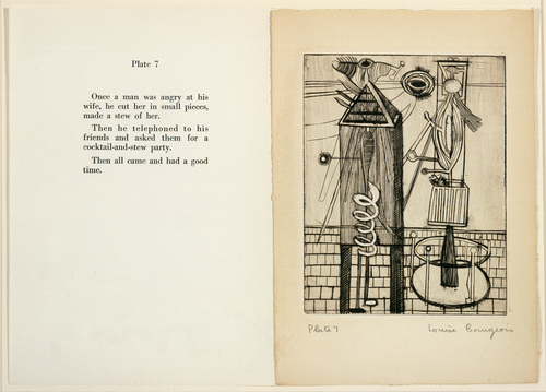 Louise Bourgeois. Plate 7 of 9, from the illustrated book, He Disappeared into Complete Silence, first edition (Example 7). 1947