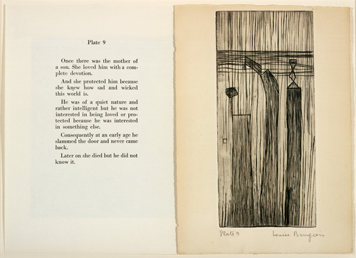 Louise Bourgeois. Plate 9 of 9, from the illustrated book, He Disappeared into Complete Silence, first edition (Example 7). 1947