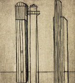 Louise Bourgeois. Plate 3 of 9, from the illustrated book, He Disappeared into Complete Silence, first edition (Example 8). 1947