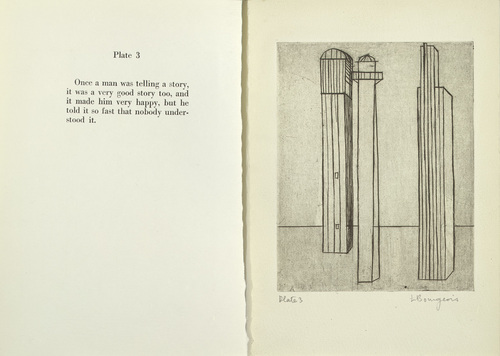 Louise Bourgeois. Plate 3 of 9, from the illustrated book, He Disappeared into Complete Silence, first edition (Example 9). 1947
