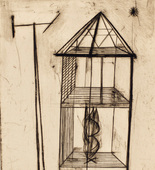 Louise Bourgeois. Plate 4 of 9, from the illustrated book, He Disappeared into Complete Silence, first edition (Example 10). 1947