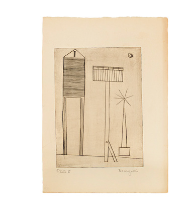 Louise Bourgeois. Plate 6 of 9, from the illustrated book, He Disappeared into Complete Silence, first edition (Example 10). 1947