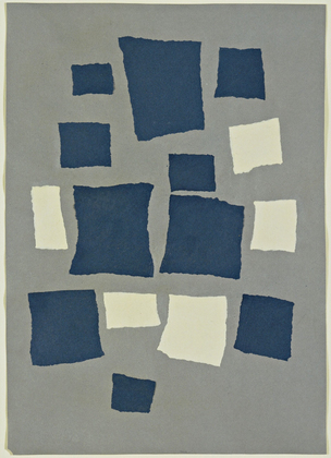 Jean (Hans) Arp. Untitled (Collage with Squares Arranged According to the Laws of Chance). 1916–1917