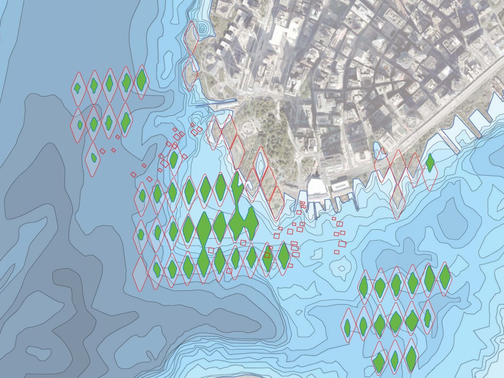 Computer-generated image of lower Manhattan. ARO Architects ARO_Lower Manhattan