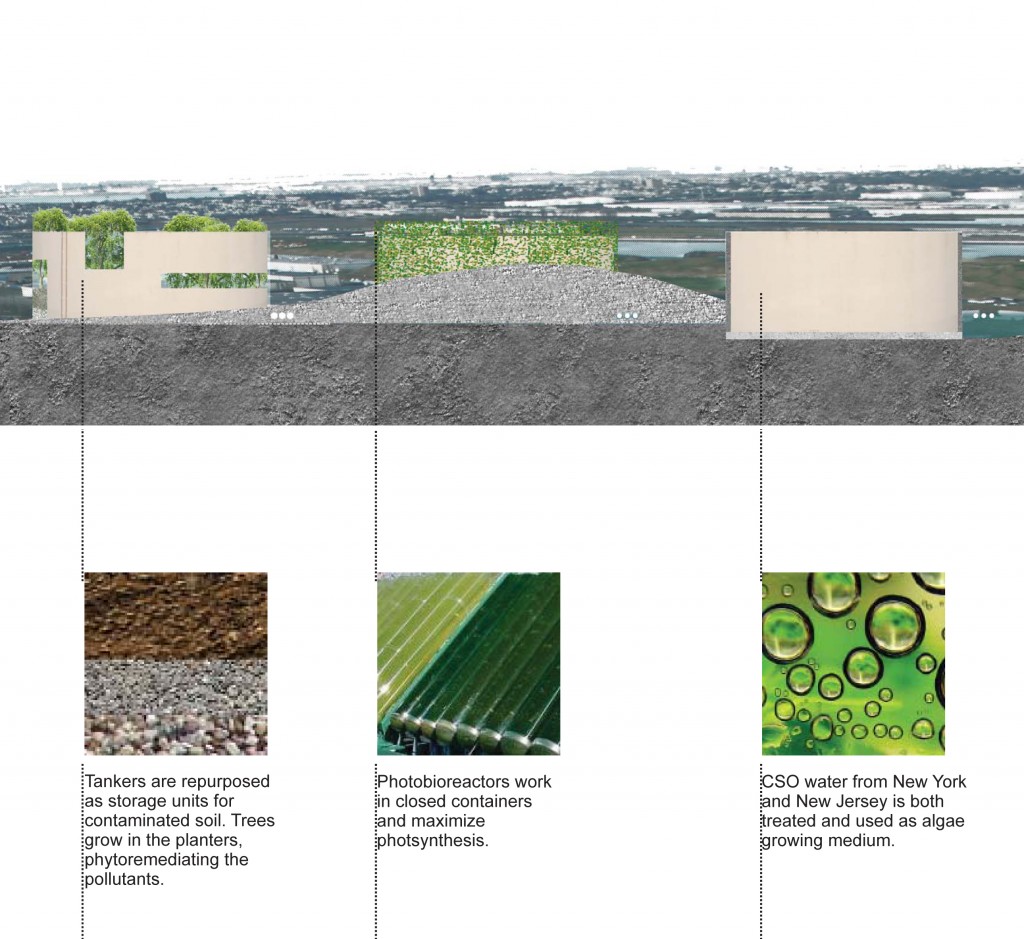 Matthew Baird Architects, Techniques applied to the repurposed oil tanks 