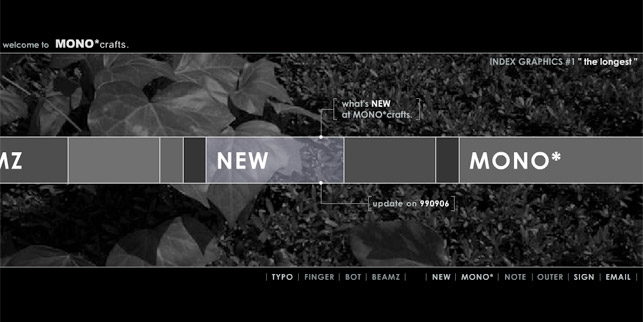 The MONOcrafts 2.0 website