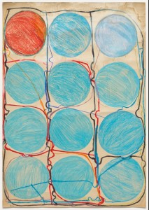 Atsuko Tanaka (Japanese, 1932-2005). Untitled. 1956. Watercolor and felt-tip pen on paper, 42 7/8 x 30 3/8" (108.9 x 77.2 cm). The Museum of Modern Art, New York. Purchased with funds provided by the Edward John Noble Foundation, Frances Keech Fund, and Committee on Drawings Funds. © 2010 Ryoji Ito