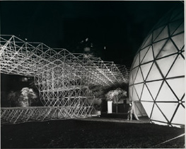 Installation view of the exhibition Three Structures by Buckminster Fuller. On view September 22, 1959–Winter 1960. Gelatin-silver print, 7 3/4 x 9 3/4" (19.7 x 24.8 cm). Photo by Alexandre Georges