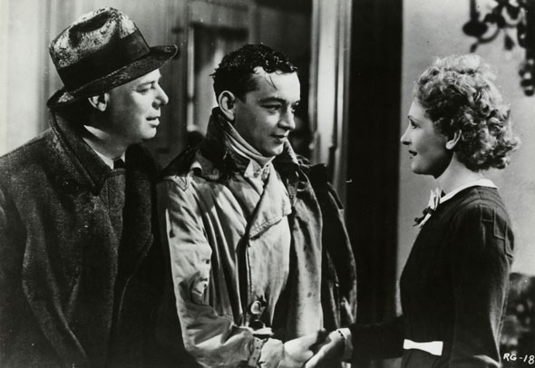 Still from movie "Rules of the Game" with three characters coversing