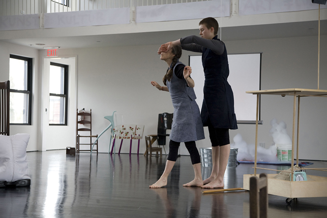 Caroline Woolard. Was that you or the house? Performance at Watermill Center, 2009, with Linda Austin