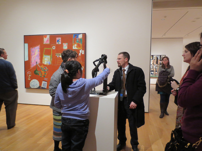 A touch tour in the Painting and Sculpture Galleries