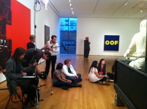 A School Visits film shoot in action