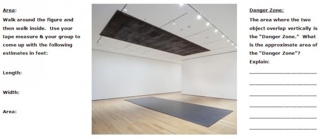 Front page of the worksheet for Richard Serra’s “Delineator”.