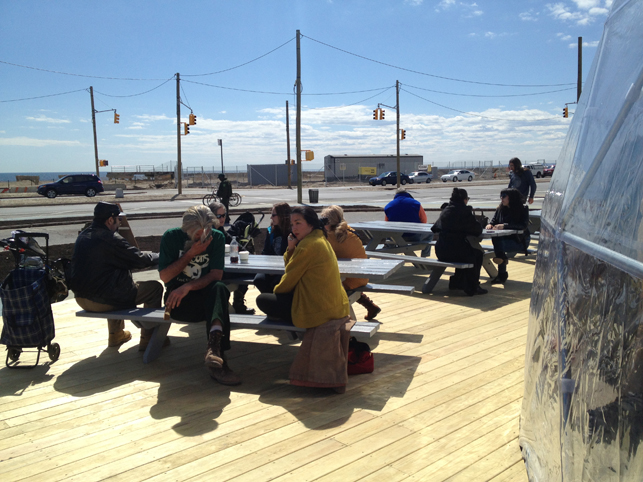 Rockaway residents at Dome 2