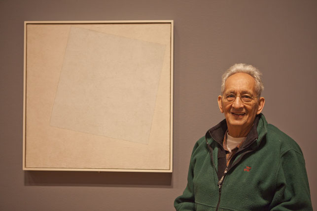 Frank Stella with Kazimir Malevich’s Suprematist Composition: White on White