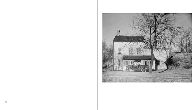 Spread from Walker Evans: American Photographs showing Westchester, New York, Farmhouse 