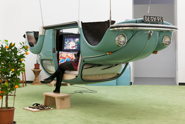 Surasi Kusolwong, Naked Machine (Volkswagen Modern) (2000-2011). Installation view Van Abbemuseum. Photo by Peter Cox. Courtesy of Van Abbemuseum