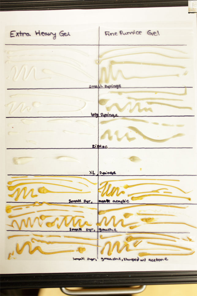 Impasto mock-ups