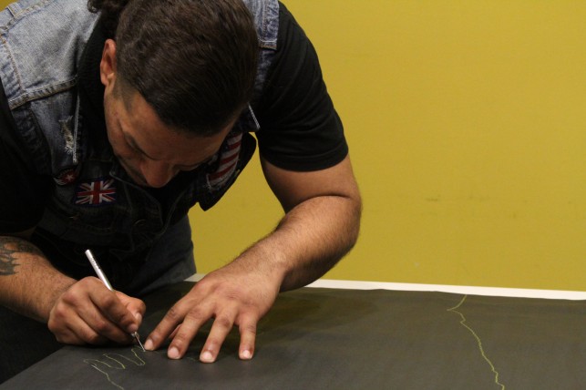 Cutting out the silhouettes 