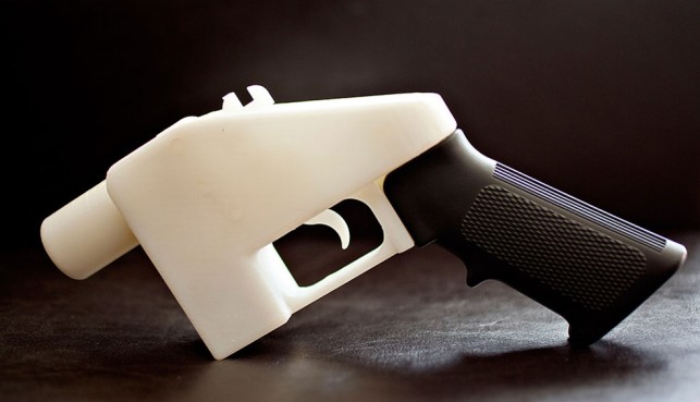 Defense Distributed. The Liberator pistol. 2013. BSplus thermoplastic, nail, 2 1/2 x 8 1/2" (6.35 x 21.59 cm). Photo: Michael Thad Carter for Forbes. Courtesy of Defense Distributed