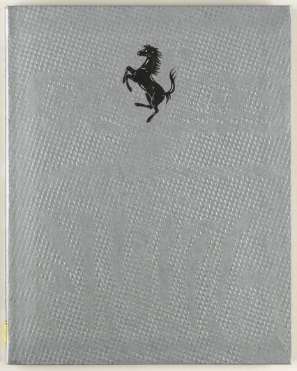 Irma Boom. Ferrari S.p.A.  Tutti i Motori Ferrari. 2002. Photo offset lithography, 9 11/16 x 7 3/4 x 3/8" (24.6 x 19.7 x 1 cm). Gift of Irma Boom. Photo: Jonathan Musikar.