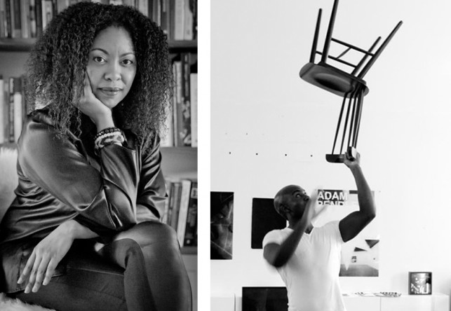From left: Adrienne Edwards, 2013. Photo: Whitney Browne; ﻿﻿Adam Pendleton, 2012. Photo: Paul Mpagi Sepuya. Courtesy Pace Gallery