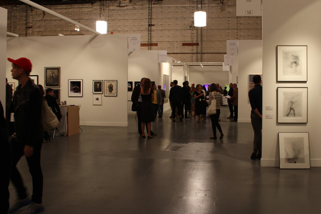 One of the exhibition spaces of Paris Photo Los Angeles, Paramount Studios, 2014. Photo: Angeliki Kounava