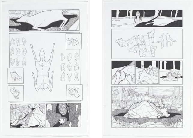 Jimenez Lai. White Elephant. 2011. Ink on paper, 17″ X 11″. Gift of the architect. Photos: John Wronn
