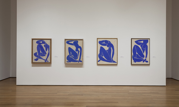 Installation view of Henri Matisse: The Cut-Outs at The Museum of Modern Art, New York (October 12, 2014-February 8, 2015). Photo by Jonathan Muzikar. © 2014 The Museum of Modern Art. All works by Henri Matisse. © 2014 Succession H. Matisse/Artists Rights Society (ARS), New York