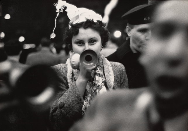 Dan Weiner. New Year's Eve, Times Square. 1951. Gelatin silver print, 9 1/4 x 13 3/16" (23.5 x 33.5 cm). The Museum of Modern Art, New York. Gift of Sandra Weiner. © 2014 Estate of Dan Weiner, courtesy of Sandra Weiner