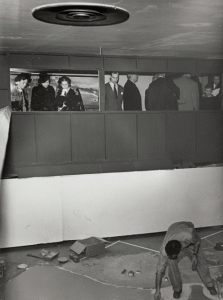 Guests at the opening of Norman Bel Geddes’ War Maneuver Models. January 26–March 5, 1944. Photographic Archive. The Museum of Modern Art Archives, New York. Photo: J. R. Eyerman