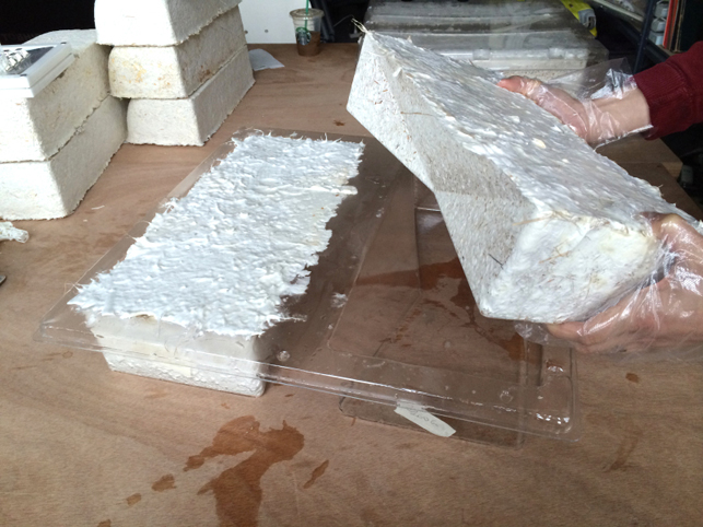 David Benjamin. The Living. Hy-Fi Mycelium Brick. 2014. Agricultural waste and mycelium. The Museum of Modern Art, New York. Gift of the architect, 2015