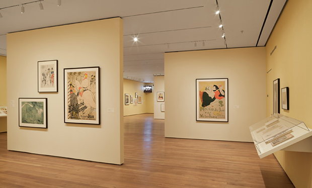 Installation view of The Paris of Toulouse-Lautrec: Prints and Posters at The Museum of Modern Art, New York (July 26, 2014–March 22, 2015). Photo: John Wronn. © 2015 The Museum of Modern Art