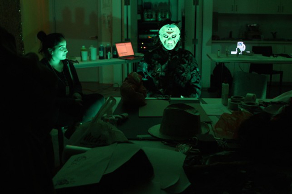 A visit from horror movie celebrity Jason Voorhees (artist Matt Roche) during I AM a God!
