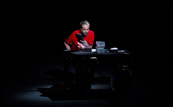 Rabih Mroué. Riding on a Cloud. 2013. Photo: Joe Namy