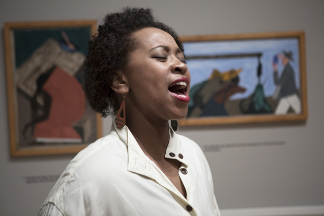 Jade Hicks during rehearsals for Steffani Jemison's Promise Machine. The Museum of Modern Art, June 7, 2015. Photo: Julieta Cervantes