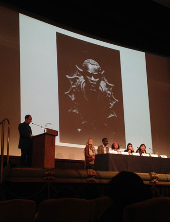 A discussion on the history of blackamoors at the Black Portraitures II: Imaging the Black Body and Re-Staging Histories conference, 2015. Photo: Zalika Azim