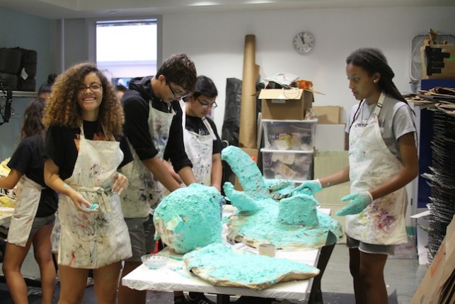 Colorful messes in the Surreal World studio. Photo by Kaitlyn Stubbs