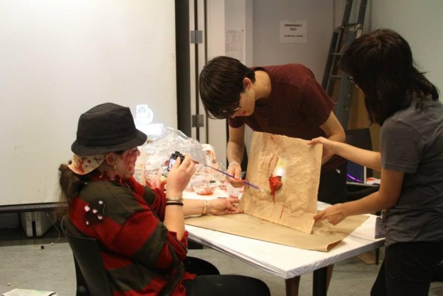 Blood and guts get the GIF treatment in the House of Horrors course. Photo by Kaitlyn Stubbs