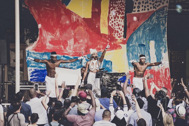 D∆WN, MoMA PS1 Warm Up, Saturday, August 29, 2015. Photo: Charles Roussel