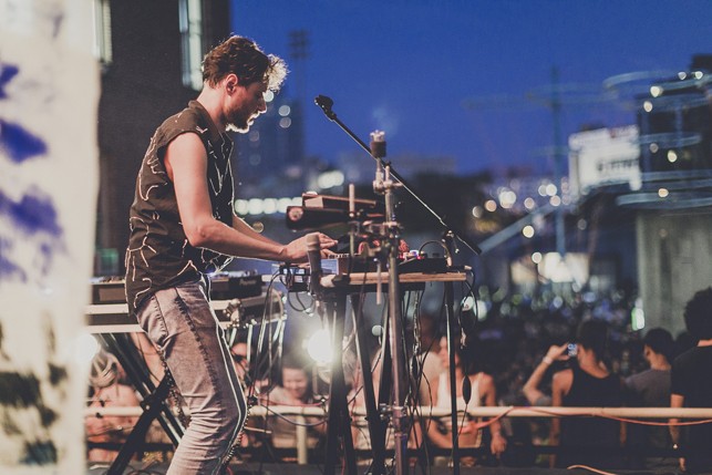 Matias Aguayo, MoMA PS1 Warm Up, Saturday, August 29, 2015. Photo: Charles Roussel