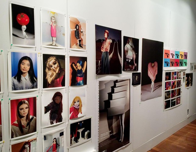 Laurie Simmons’s work hanging in her studio. Photo: Gretchen Scott