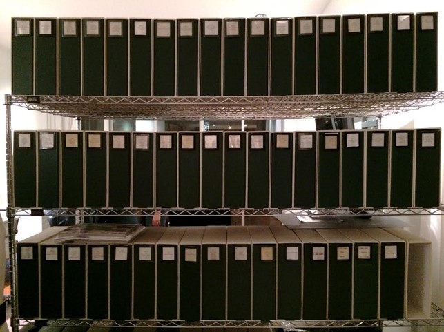 Simmons’s slide negatives. Photo: Gretchen Scott