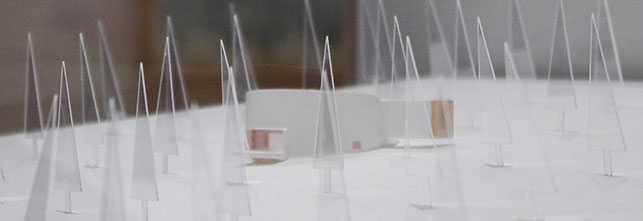 Kazuyo Sejima & Associates. Model of Villa in the Forest, Chino, Nagano, Japan. 1992–94. Acrylic, 6 1/2 x 29 1/2 x 29 3/4" (16.5 x 74.9 x 75.6 cm). Gift of the architect in honor of Philip Johnson. © 2016 Kazuyo Sejima. Photo: Anna Blair