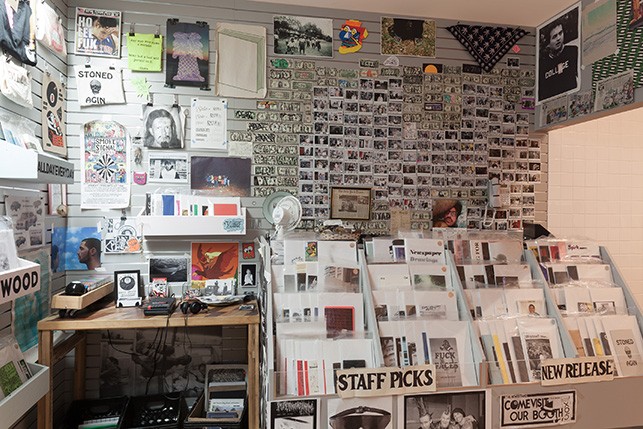 Installation view of The Newsstand in Ocean of Images: New Photography 2015. The Museum of Modern Art, New York, November 7, 2015–March 20, 2016. © 2016 The Museum of Modern Art. Photo: Thomas Griesel