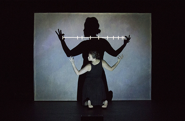 Miwa Matreyek performing This World Made Itself. Photo: Eugene Ahn