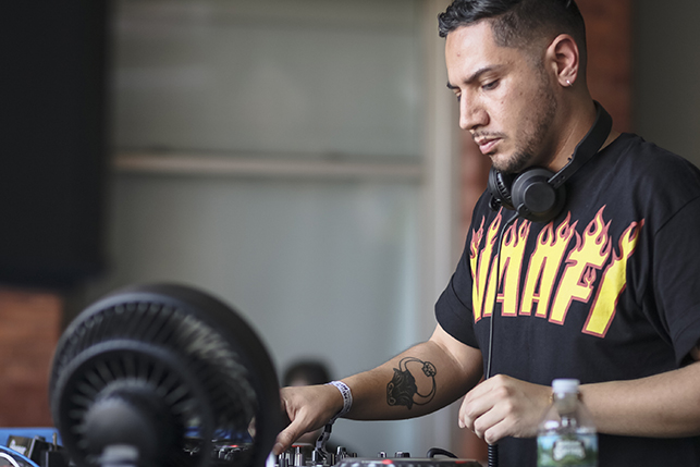 IMAABS performing at MoMA PS1’s Warm Up on July 16, 2016. Image courtesy of MoMA PS1. Photo: Charles Roussel