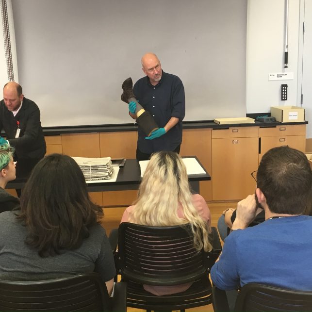 Robert Gober talking about his artwork, and life, in the MoMA Conservation Lab
